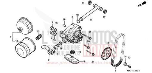 OIL FILTER/OIL PUMP VT600CR de 1994
